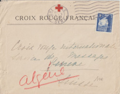 1943 - PETAIN SEUL SUR LETTRE CROIX-ROUGE ! De GRENOBLE => SUISSE - Cruz Roja