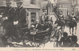 75016 - PARIS - Fête Du 18 Février 1913 - M.Poincaré Et M.Briand Se Rendant à L' Elysée - Personnages