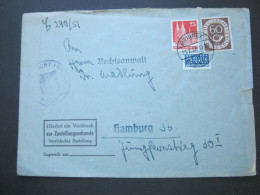 1952 , Bauten , Brief Mit Mischfrankatur Posthorn , Aus Reinbek - Covers & Documents