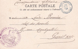 Correspondance Militaire Sur Carte D'Hanoi Tonkin Indochine + Cachet Cabinet Du Gouverneur Général De Madagascar - Briefe U. Dokumente