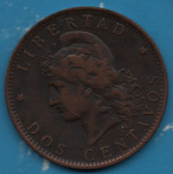 ARGENTINA 2 CENTAVOS 1891 KM# 33 - Argentine