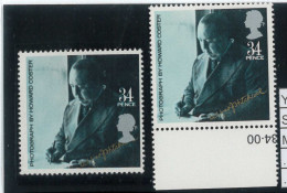 P0785 - GB - STAMPS - 1985 Alfred Hitchcock SHIFTED PRINT  - Very Rare ONLY 100! - Abarten & Kuriositäten
