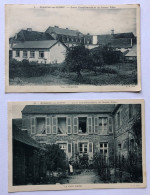 2 CPA 56 - Guéméné Sur Scorff - Cours Complémentaire De Jeunes Filles Petit Jardin Et Vue D'ensemble - Guemene Sur Scorff