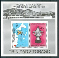 1976 Trinidad & Tobago Cricket World Cup Cartes Maps MNH** Ye71 - Cricket