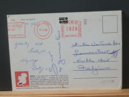 65/510X  CP EIRE POUR LA BELG.  1993  FLAMME HOTEL - Storia Postale