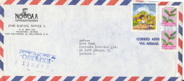 El Salvador Air Mail Cover Sent Express To Denmark 1985 - Salvador