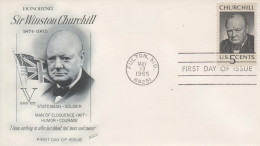 Enveloppe  FDC  1er  Jour   U.S.A    Sir   Winston  CHURCHILL    1965 - Sir Winston Churchill