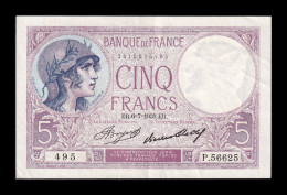 Francia France 5 Francs 1933 Pick 72e Ebc Xf - 5 F 1917-1940 ''Violet''