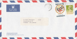 Hong Kong Air Mail Cover Sent To Denmark 30-6-1990 - Storia Postale