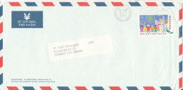 Hong Kong Air Mail Cover Sent To Denmark 5-12-1990 Single Franked - Covers & Documents