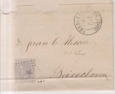 Año 1879 Edifil 204 Alfonso XII Carta  Matasellos Ygualada Barcelona M. Bertran E Hijos - Storia Postale