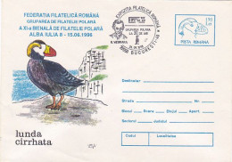 TUFTED PUFFIN, ARCTIC WILDLIFE, NORTH POLE, SUBMARINES AT NORTH POLE POSTMARK, COVER STATIONERY, 1996, ROMANIA - Faune Arctique