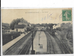 D 38. SAINT ANDRE LE GAZ.  LA GARE.  CARTE ECRITE - Saint-André-le-Gaz