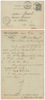 PARIS - 1893 - CARTE PRECURSEUR  SAGE REPIQUAGE PRIVE DE L. NOZAL FEERS ET CHARBONS. POUR NAIX PRES LIGNY - Cartes Précurseurs