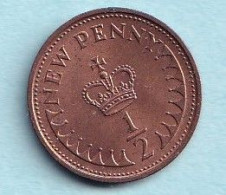 Great  Britain   - 1971 -  1/2  Pence  KM914 - 1/2 Penny & 1/2 New Penny