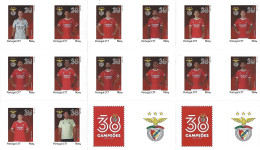 PORTUGAL - Auto-adhesive My Stamp (meuselo) - BENFICA Portuguese Champions 2022/2023 - 38th Championship (14 Stamps) - Clubs Mythiques