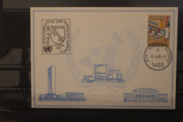 UNO, UNPA Wien 1988, Ausstellungskarte; Weiße Karte Phila 88 Mutterstadt - FDC