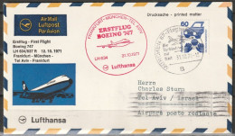 BRD Flugpost / Erstflug LH 634 Boeing 747 München - Tel Aviv 31.10.1971 Ankunftstempel 1.11.1971 ( FP 67) - First Flight Covers