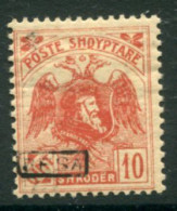 ALBANIA 1922 Skanderberg And Eagle 10  Q. With Control Overprint Type III LHM / *..  Michel 78 III - Albania