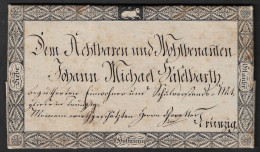 1839 WUNDERSCHÖNER FRÜHER ZIERBRIEF AUS TRÜNZIG, LANGENBERNSDORF, SACHSEN - EINLADUNG ZUR TAUFE - Saxony