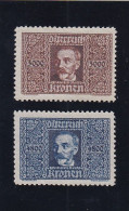 Autriche 1922/24 Cat. Yvert N° PA10/11 ** . - Nuevos