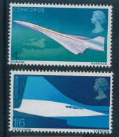 P0778 - GB - STAMPS - SG # 315 / 16 -  PHOSPHOR MISSING!   MNH Aviation CONCORD - Variétés, Erreurs & Curiosités