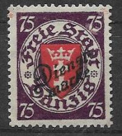 Danzig - Dienstmarken Mi.Nr. 51 Postfrisch ** , Signiert  - Dienstmarken