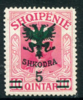 ALBANIA 1920 Overprint On Unissued Prince William 5 On 10 Q. MNH / **.  Michel 69 - Albanië