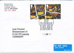 Great Britain Cover Sent To Germany Bath 10-1-2017 Special Postmark - Lettres & Documents