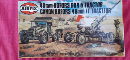 Bofors Gun 40mm + Tracteur Canon - Plast Model Kit + Alternative Decals - Vintage Classics Military Airfix (1:76) - Véhicules Militaires