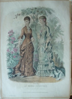 La Mode Illustrée 1877 - Gravure D'époque XIXème ( Déstockage Pas Cher) Réf; B 126 - Vor 1900