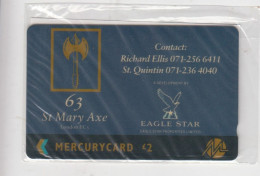 Mercury -  Phonecard - St Mary Axe - Mint Wrapped - [ 4] Mercury Communications & Paytelco