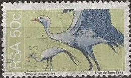 SOUTH AFRICA 1974 Birds - 50c. - Stanley Cranes FU - Used Stamps