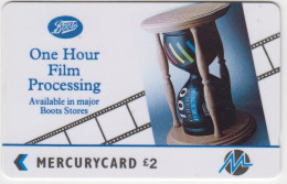 Mercury - Phonecard - Boots 1hour Film £2 - 2PBOA - [ 4] Mercury Communications & Paytelco