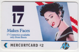Mercury - Phonecard - Boots 'Makes Faces' £2 - 2PBOB - [ 4] Mercury Communications & Paytelco