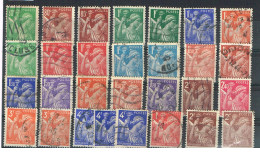 FR 1906 - FRANCE Lot De 28 Type Iris Obl. Avec Variétés De Teintes - 1939-44 Iris