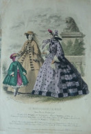 Le Moniteur De La Mode - Gravure D'époque XIXème ( Déstockage Pas Cher) Réf;  Réf; B 145 - Antes De 1900