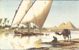 EGYPT - Nile Sailing Boats - D. Vassiliou - No. 7 - Unused Postcard (01) - Pyramids