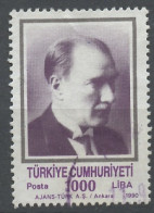 Turquie - Türkei - Turkey 1990 Y&T N°2653 - Michel N°2905 (o) - 1000l Atatürk - Gebruikt