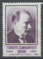 Turquie - Türkei - Turkey 1990 Y&T N°2653 - Michel N°2905 Nsg - 1000l Atatürk - Neufs
