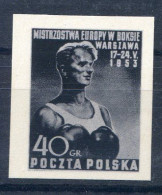 POLOGNE < ESSAI Yvert N° 706 - BOXE  BOXEUR - Prototype De Gravure - Plaatfouten & Curiosa