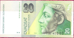 Banknotes Europe Slovakia Slovakia 20 Crowns 2006 UNC. - Slovakia