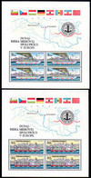 CZECHOSLOVAKIA 1982 Danube Commission Blocks MNH / **.  Michel Blocks 51-52 - Blocks & Sheetlets