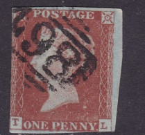 GB Victoria Line Engraved Penny Red .  Good Used. - Usados