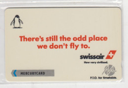 Mercury -  Phonecard - 'Swissair'  - Mint Wrapped - [ 4] Mercury Communications & Paytelco