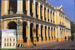 MACAU 1960's VIEW OF A PORTUGUESE BUILDING, WAS A HEALTH DEPARTMENT. W/STAMP & CANCELATION - Macau