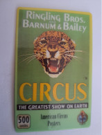 GREAT BRITAIN  / PREPAID CARD/ RINGLING BROS / 500 UNITS/ CIRCUS/ PANTER / USED       **14623** - [10] Collections