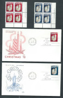 Canada - # 606-607 LR. PB. MNH + 2 FDC's - Christmas 1972 - Candles - Blocchi & Foglietti