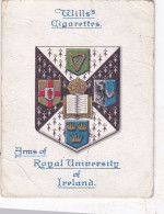 Arms Of Universities 1923 - No14 Roy University Of Ireland - Wills Cigarette Card - Original Card - Large Size - Wills