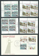 Canada - # 651-652...4 PB. MNH + Combination FDC - Christmas 1974 - Blocchi & Foglietti